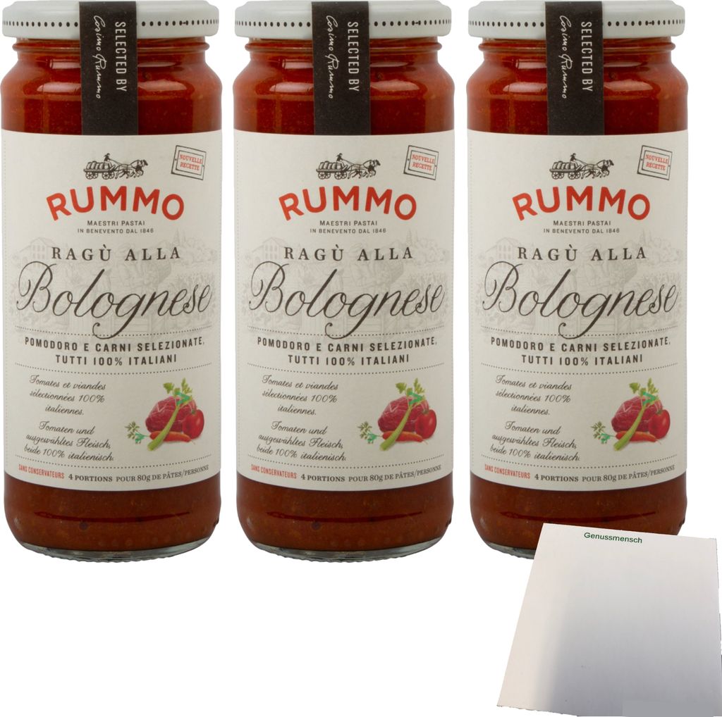 Rummo Ragù alla Bolognese Sauce 3er Pack (3x340g Glas) + Produktbild 