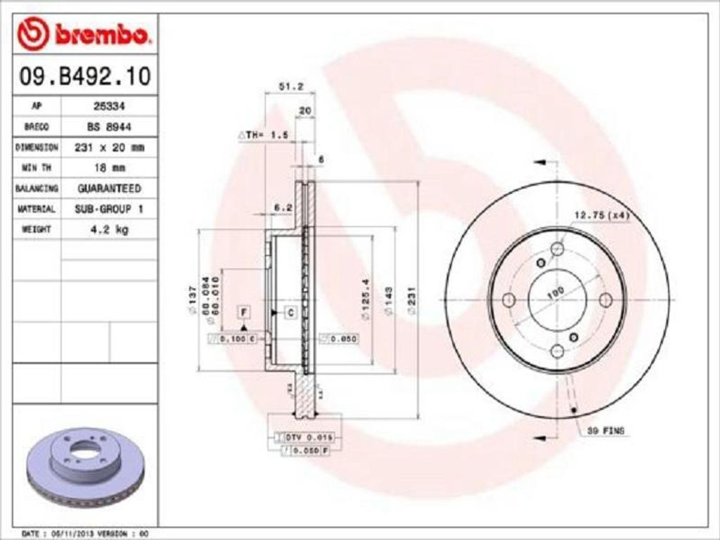 Bremsscheibe Produktbild 