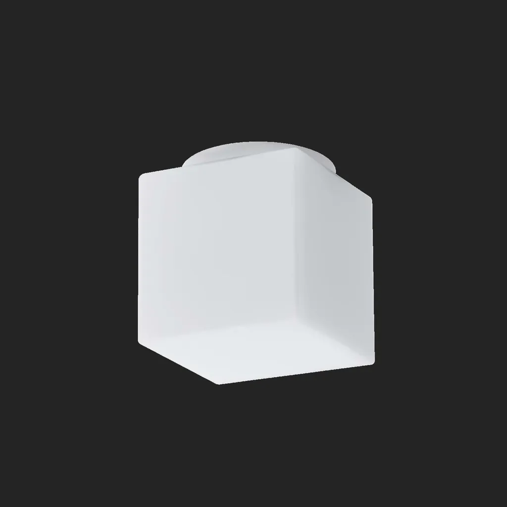 Luminaire de Plafond pour Salle de Bain et Couloir Verre Blanc IP44 E27