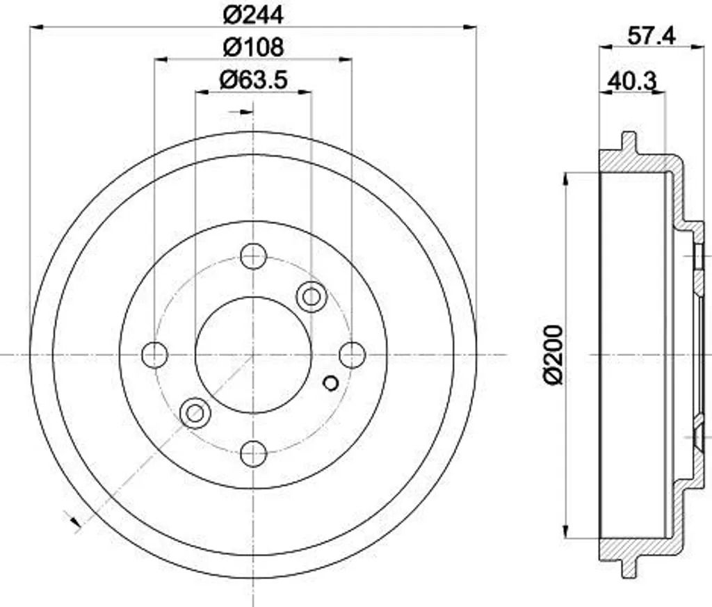 Tambour de frein arrière haute fiabilité pour Ford Fiesta VI et KA+ (FK)