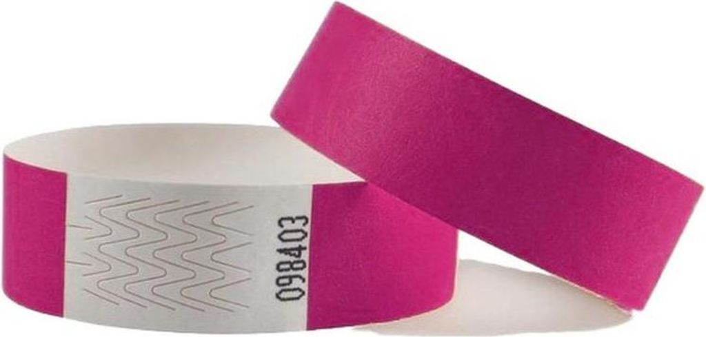 CombiCraft Tyvek Einlassbänder Pink – 100 Stück