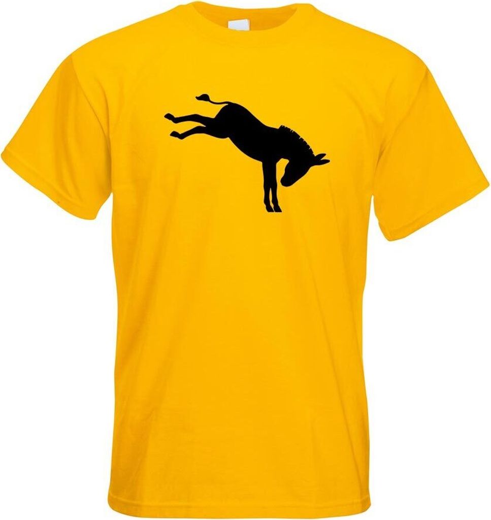Kiwistar - T-Shirt - gelb - Esel - Motiv 3 - störrisch Herren Funshirt Bedruckt Design Sprüche Spruch Motive - mit Motiv Bedruckt - Funshirt Desi...