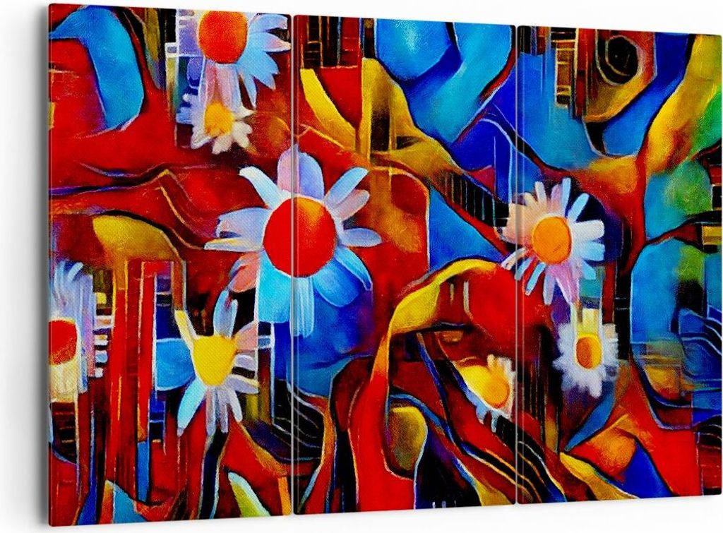 Bild auf Leinwand - Leinwandbild - Blume Abstraktion - 165x110cm - Wand Bild - Wanddeko - Leinwanddruck - Bilder - Kunstdruck - Wanddekoration - Le...