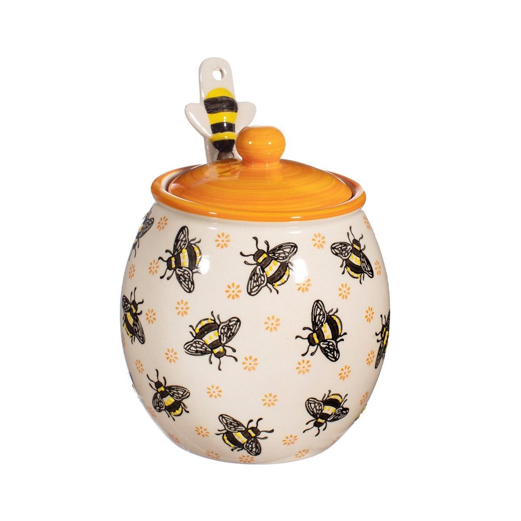 Sass & Belle Bienenhonigglas Honigspender mit Löffel