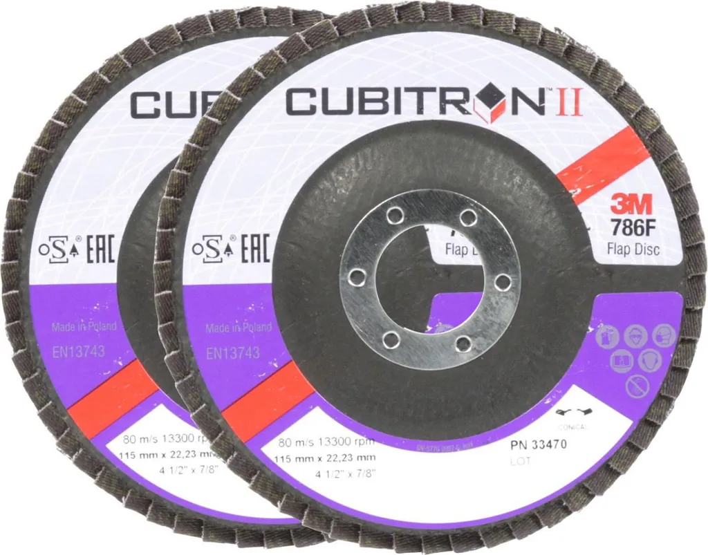 Disque à Lamelles 115 mm 3M Cubitron II Grain 40 pour Métal et Inox