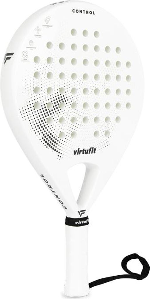 VirtuFit Control Padel-Schläger Rund 365 g Weiß Schwarz Produktbild 