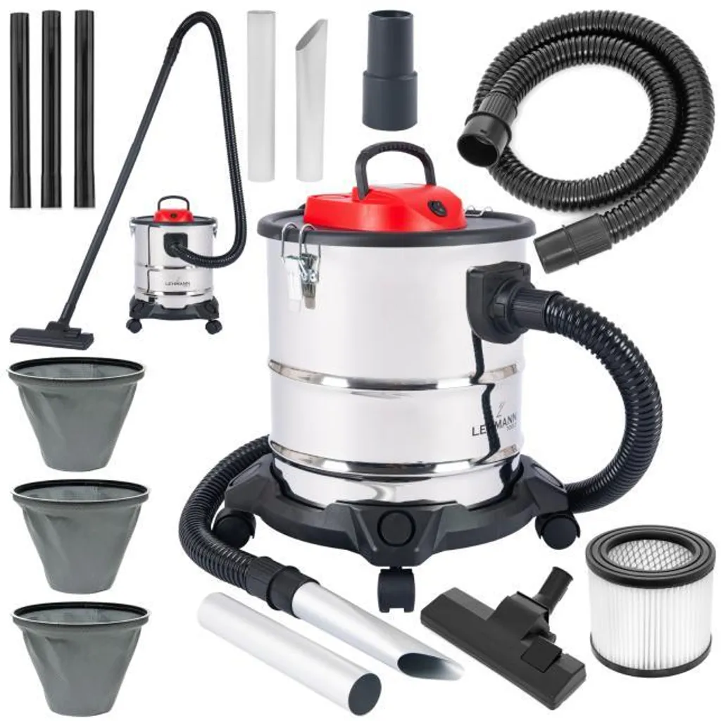 Bidone Aspiratutto Lehmann Haddo 2000W: Aspiracenere e Liquidi Inox