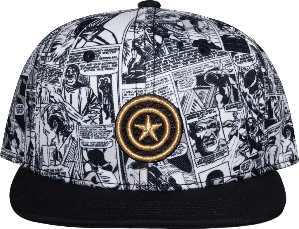 Casquette Captain America Marvel réglable avec logo brodé pour homme