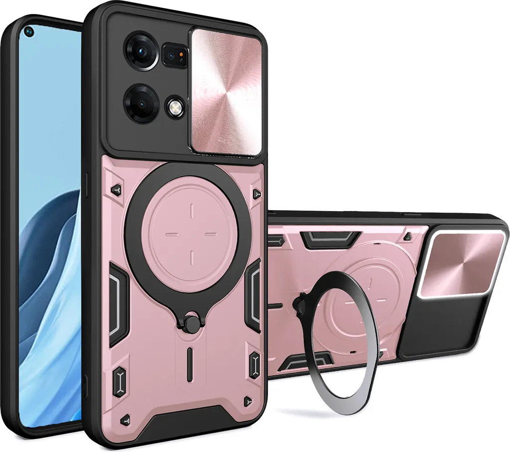 Armor Case Oppo Reno7 4G Oro Rosa: PC+TPU con Protezione Ottica