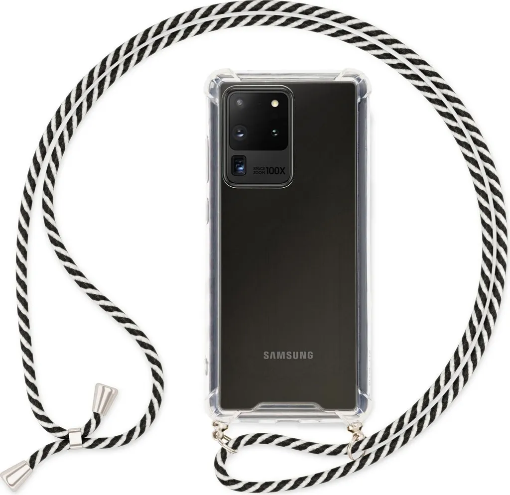 Cover NALIA con Catenella Samsung S20 Ultra | Stile Bianco Nero