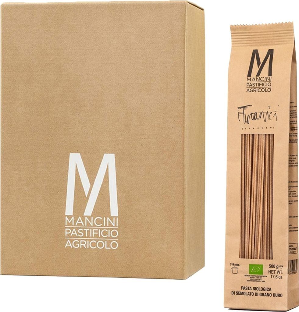 Mancini Pastificio Agricolo - Turanische Körner - Spaghetti - Italienische handwerkliche Nudeln - 12 x 500 g