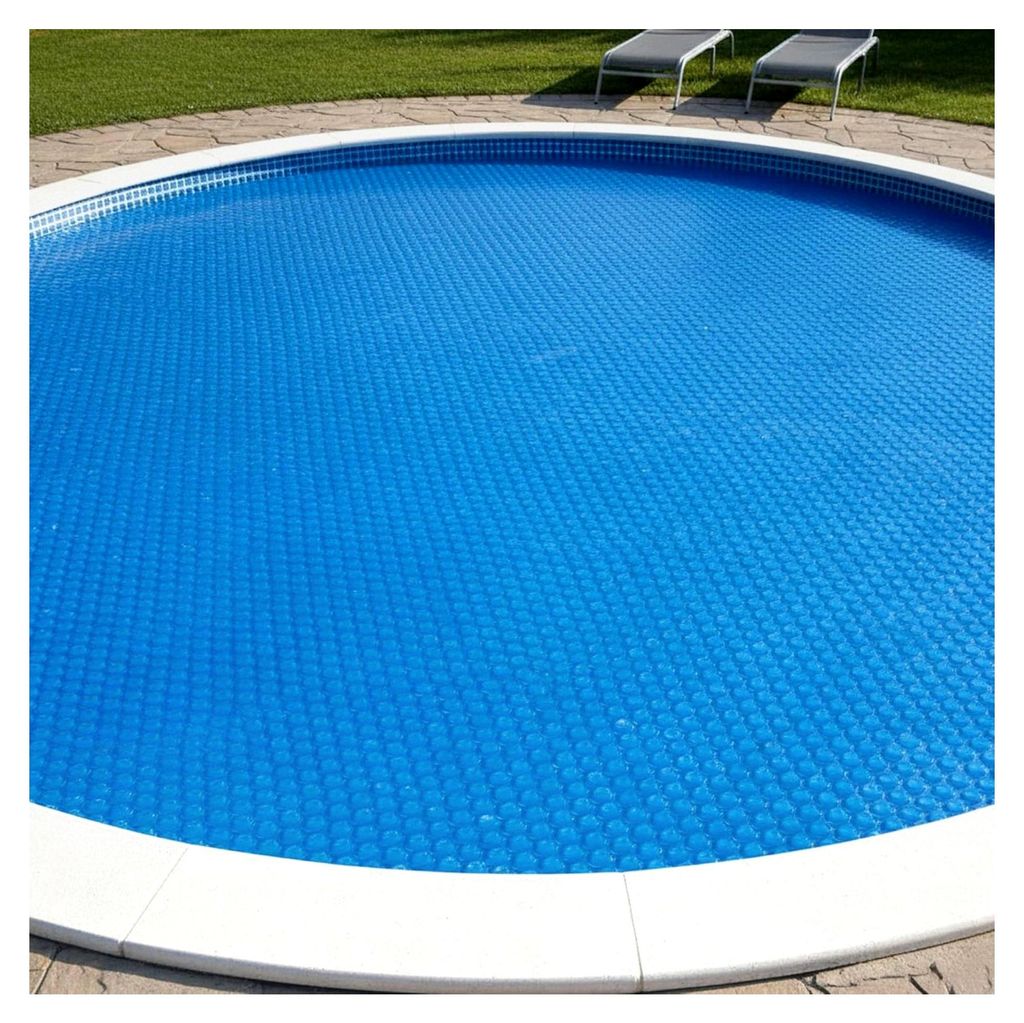 Solarfolie rund | Ø 5 m | blau | 400μ | Noppenfolie, schwimmend | Poolabdeckung