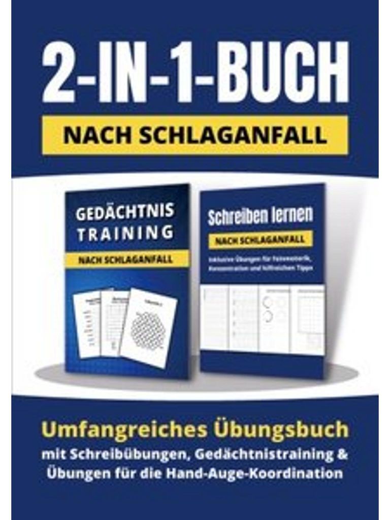 2-in-1-Buch nach Schlaganfall: Umfangreiches Übungsbuch mit Produktbild 