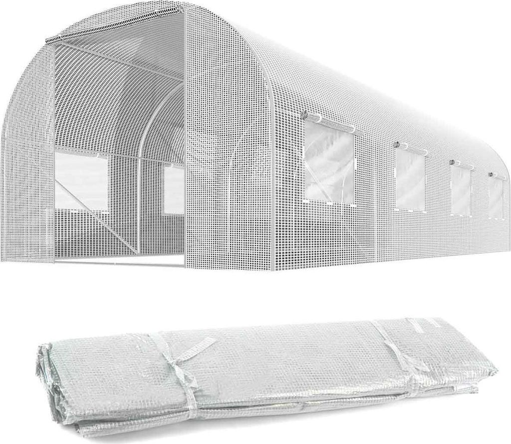 Folie für Gartentunnel 3x4,5m (13,5m2) weiß Plonos