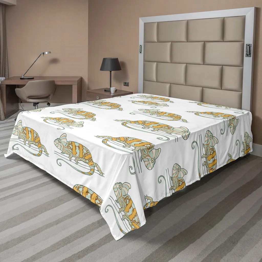 Drap plat doux Reptile 260x228 cm : fini le linge de lit terne et fragile