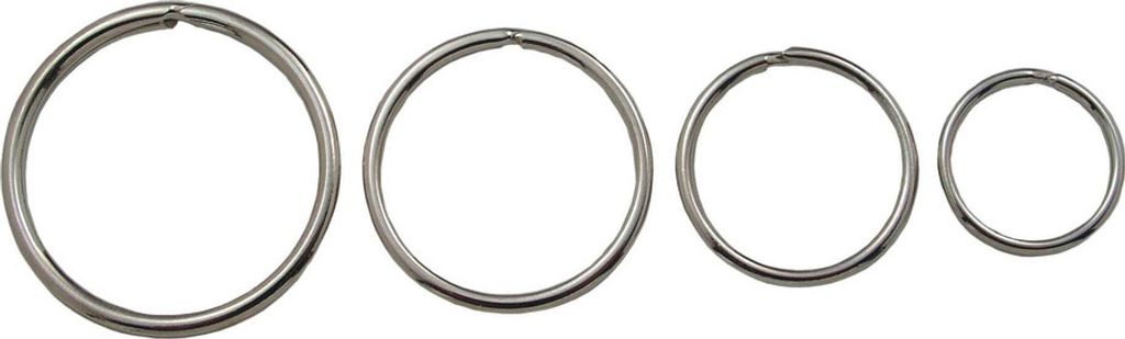 Dönges Schlüsselringe, silber, Ø 25 mm, 10 Stück (Pack à 10 Stück)