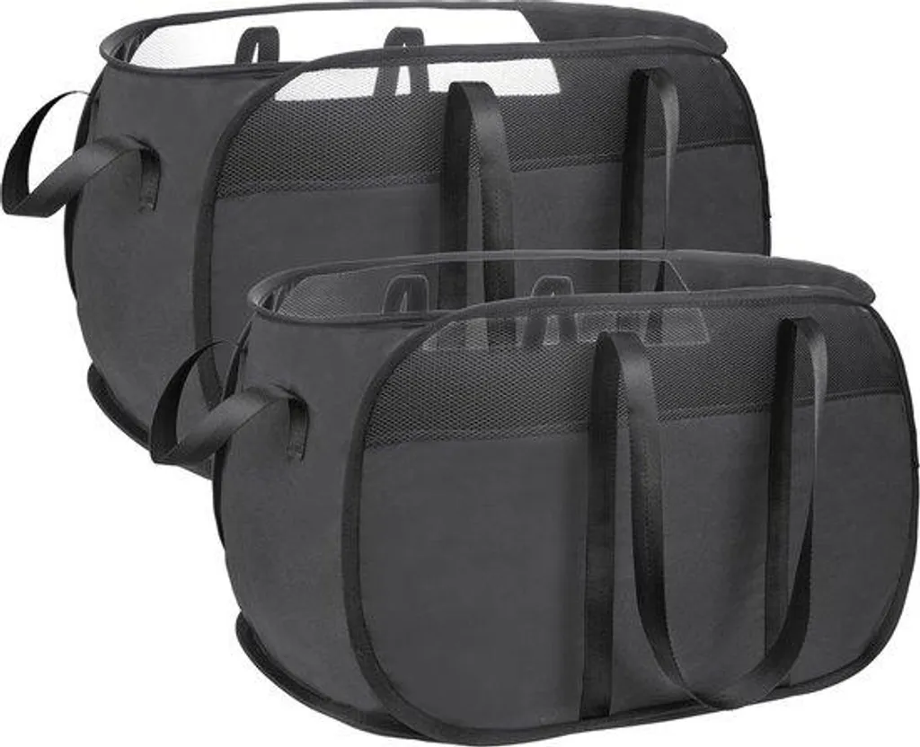 Panier à linge pliable noir lot de 2 pour finir avec le désordre