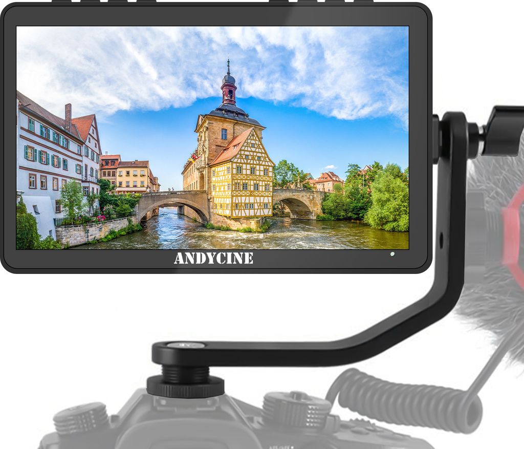 ANDYCINE A6 Max 6 Zoll DSLR-Kamera-Feldmonitor, Touch Control Director-Videomonitor, 3D Lut, 450 Nits Helligkeit mit 4K HDMI-Eingang/Ausgang, DC 8 ...