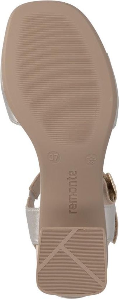Remonte Damen Leder Sandale Blockabsatz D1K54, Größe:41 EU, Farbe:Gold