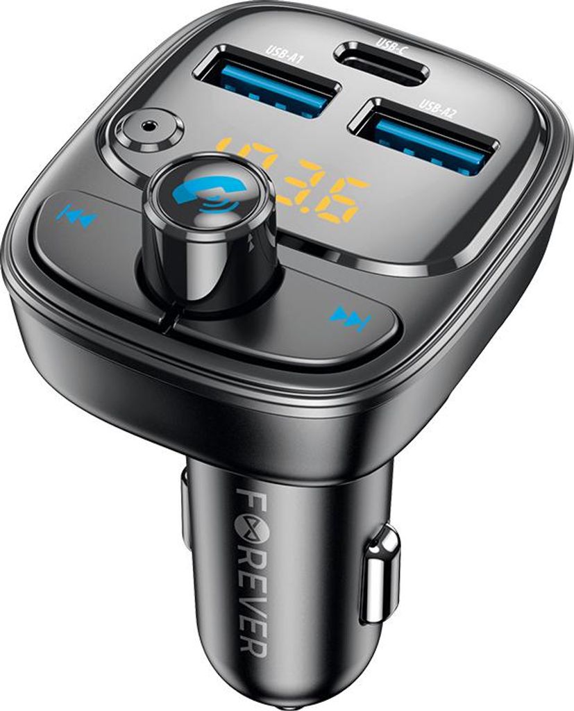 FM vysielač Bluetooth 2 x USB-A 1 x USB-C PD 30W - Obrázok produktu 