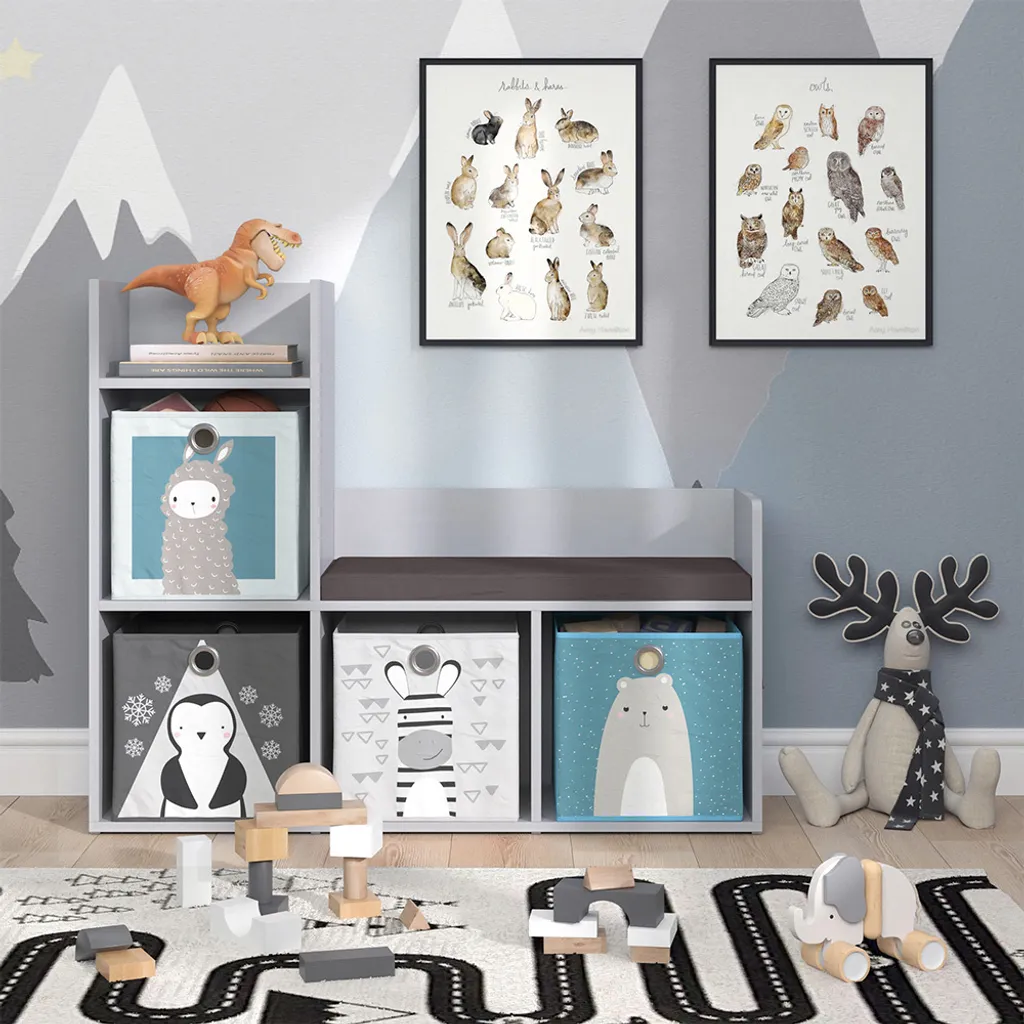 Libreria Montessori Vicco Luigi Grigio 107.2 cm - Design Nordico