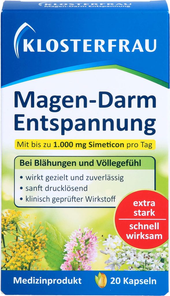 Klosterfrau Magen-Darm Entspannungs-Kapseln, 20 St. Kapseln