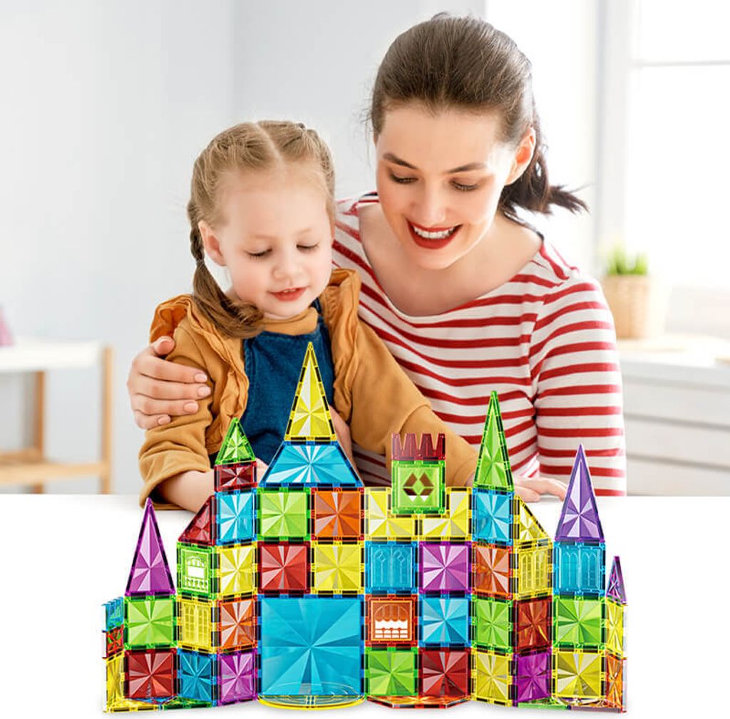 Magnetická stavebnica Diamond 115ks sada - Magnetic Tiles Obrázok produktu 4