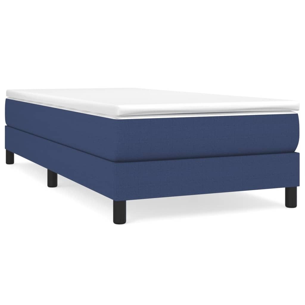 "WINTER SALE"Boxspringbett - Einzelbett/Jugendbett mit Lattenrost - mit Matratze Blau 90x190cm Stoff - Klassische Betten NeuMöbel159100