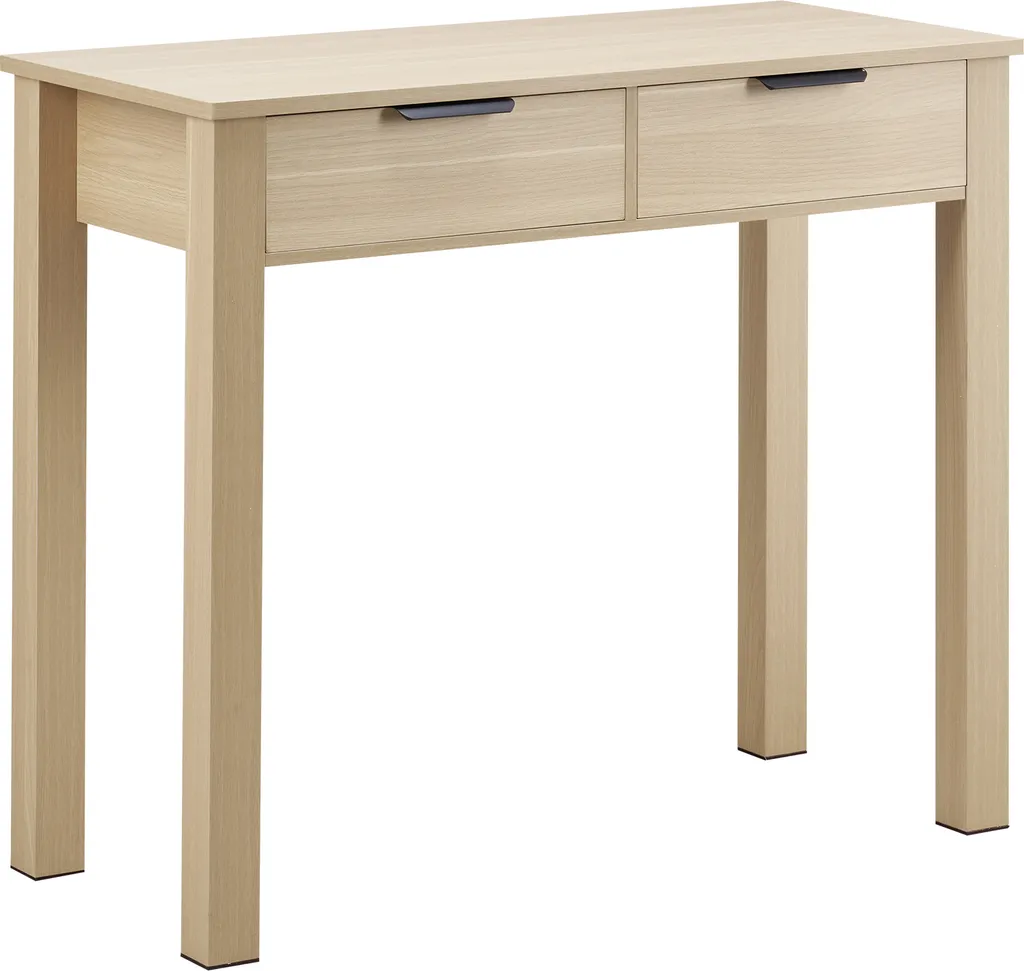 Bureau informatique compact avec tiroir, table de travail boisée