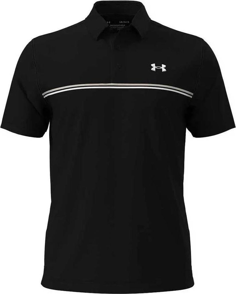 Under Armour Golf Playoff 3.0 Stripe Kurzarm-poloshirt Schwarz S / Regular Herren Schwarz S