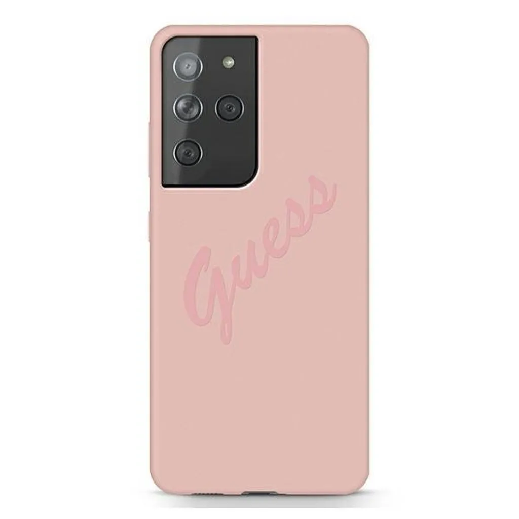Custodia Samsung S21 Ultra Guess Pink Vintage Script G998 - Hard Case