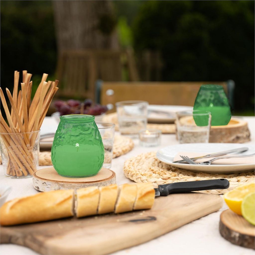 6 x Citronella Salbei Bistrolicht | Windlicht Outdoor | Hochwertige Kerze im Glas mit Citronella-Duft | Outdoor-Kerzen für Gartenfest | Dekoration...