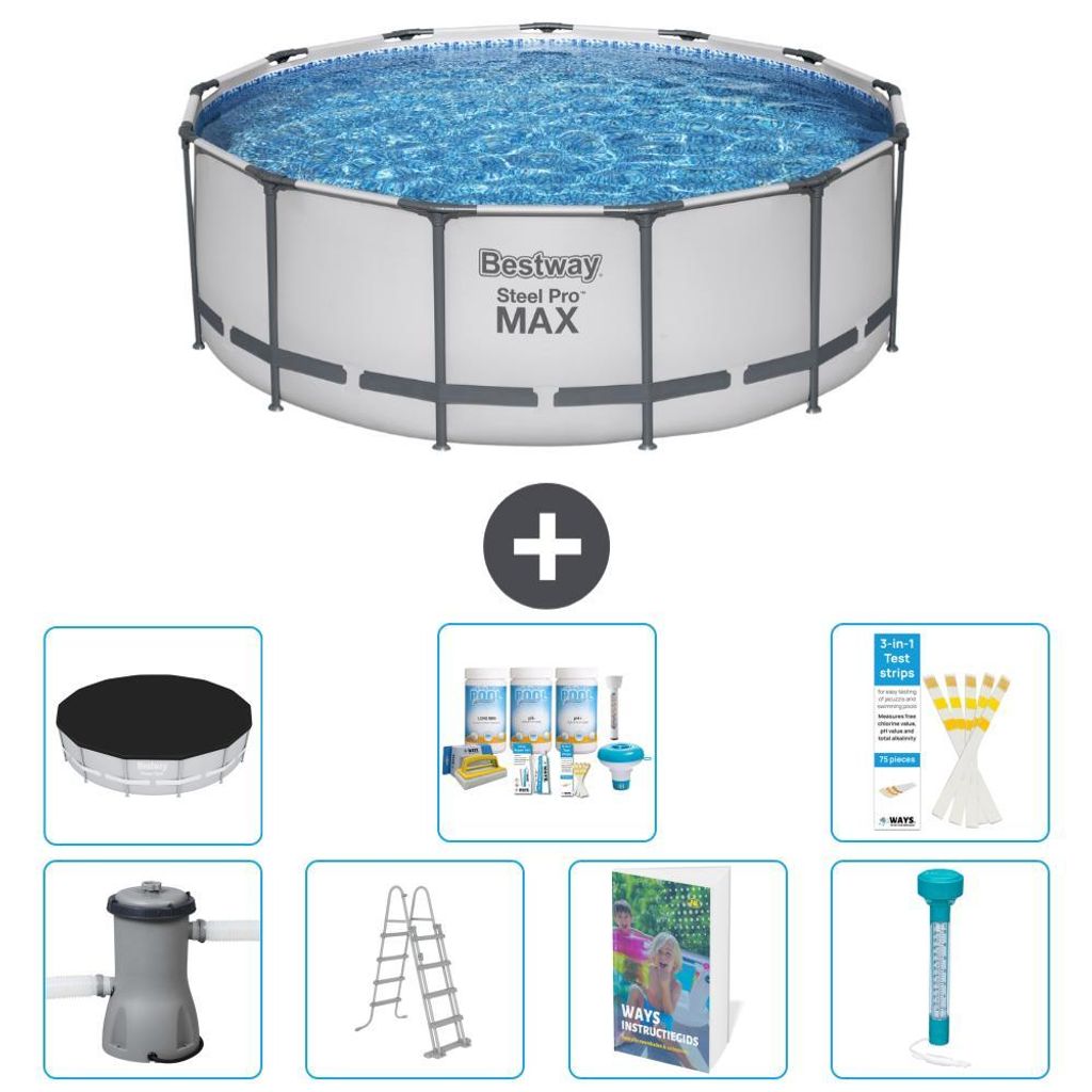 Bestway Steel Pro MAX Rund - 427x84 cm - 8-teilig S574