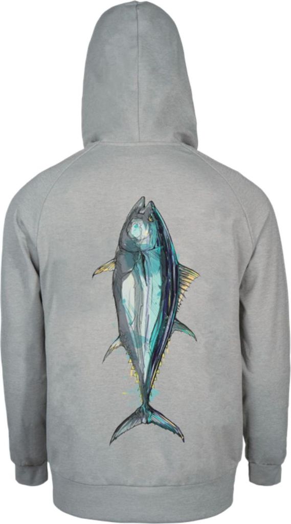 BKK Hoodie-Tuna-Grey - Angelpullover, Größe:L