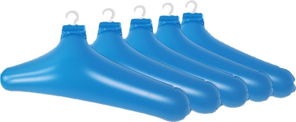 5 Stück aufblasbarer Reise-Kleiderbügel, rutschfester Produktbild 