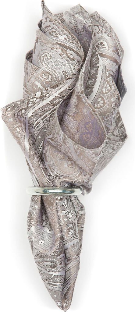 Einstecktuch Grau mit Paisley