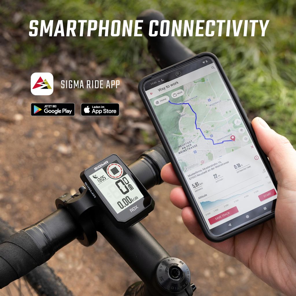 Sigma Rox 2.0 GPS Vélo - Compteur Cycliste Avec Support Guidon, Blanc, Neuf
