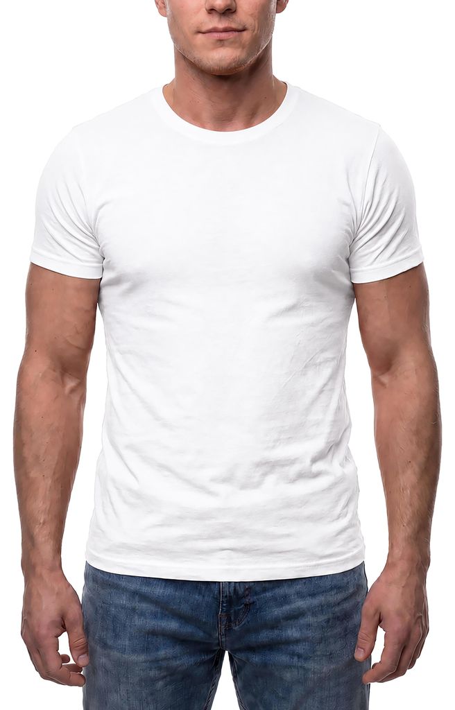 Mivaro Herren T-Shirt Basic mit Rundhals – 100% Baumwoll Produktbild 