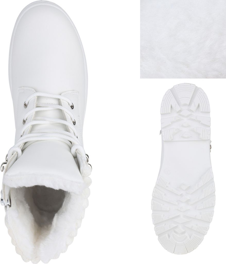 VAN HILL Damen Warm Gefütterte Worker Boots Profil-Sohle Produktbild 3