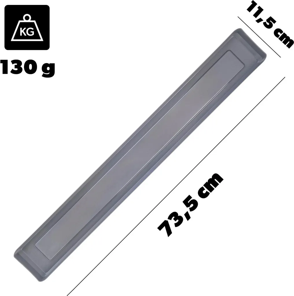 Bac à fleurs rectangulaire pour balcon plastique gris clair petit format - 3
