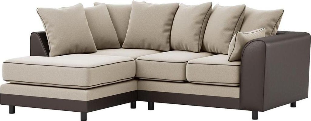 Linksseitiges Ecksofa Dillon-Malmo 8/Casco brown-Schaumstoff