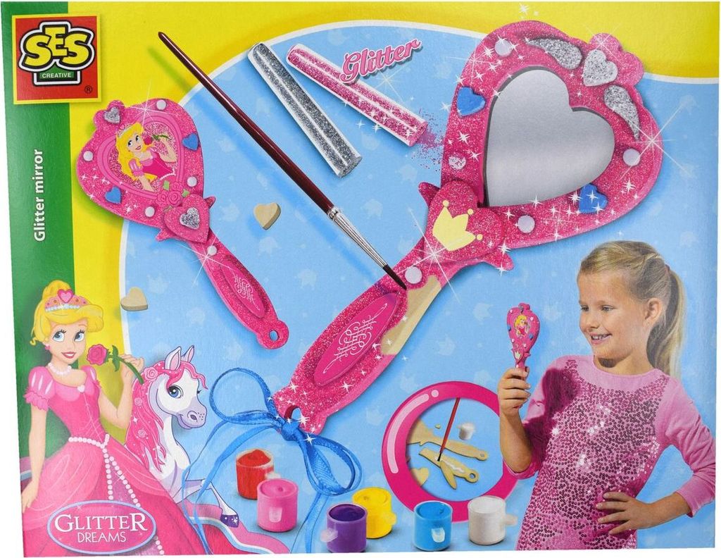 Creative Glitter Dreams Glitzerspiegel Selbermachen pink Glitter Mirror Spiegel