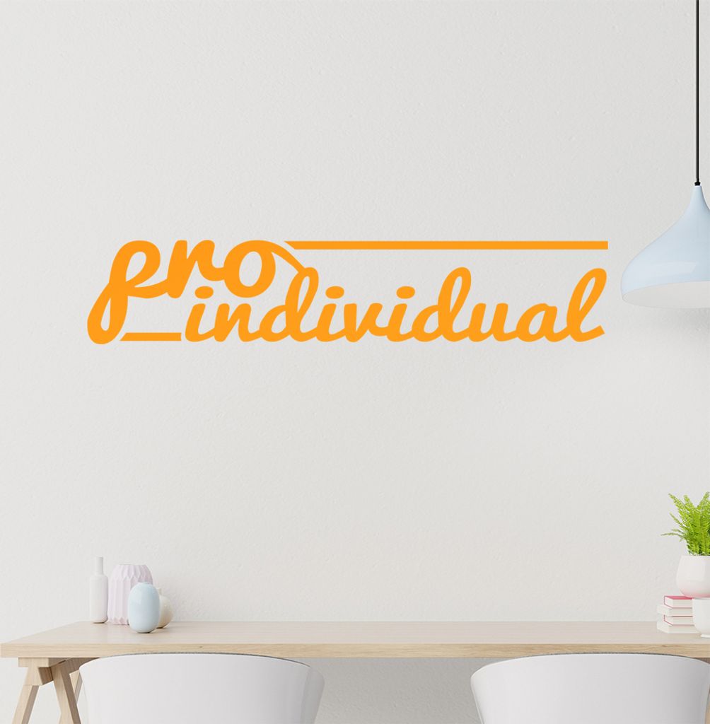 pro individual Wandtattoo in 6 Größen - Wandaufkleber Wall Sticker - Dekoration, Küche, Wohnzimmer, Schlafzimmer, Badezimmer