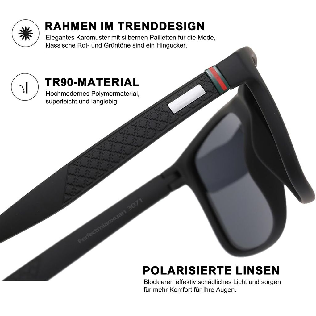OKWISH Sonnenbrille herren polarisiert,Sonnenbrille damen Produktbild 5