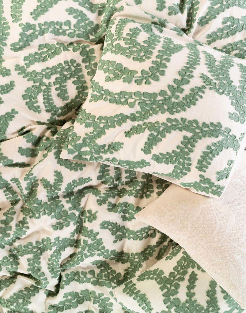 Essenza Satin-Bettwäsche-Garnitur Eleria Farbe Green Größe 155x220+80x80