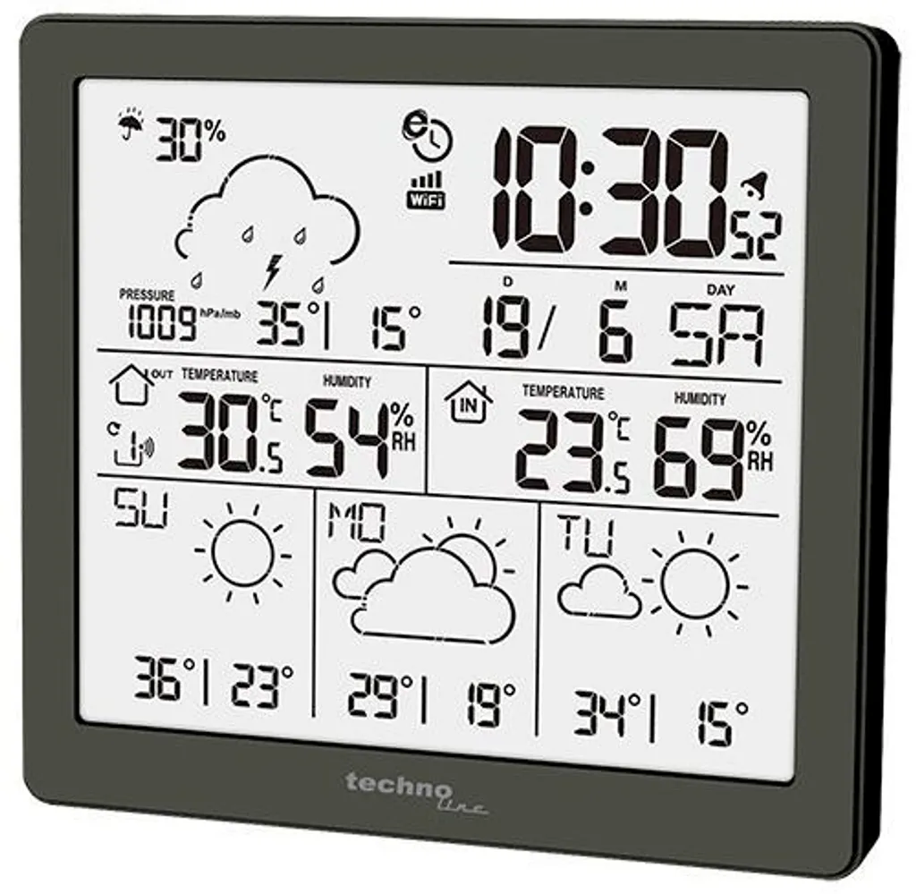 Station Météo avec Prévisions Directes et Pression Barométrique WD2200
