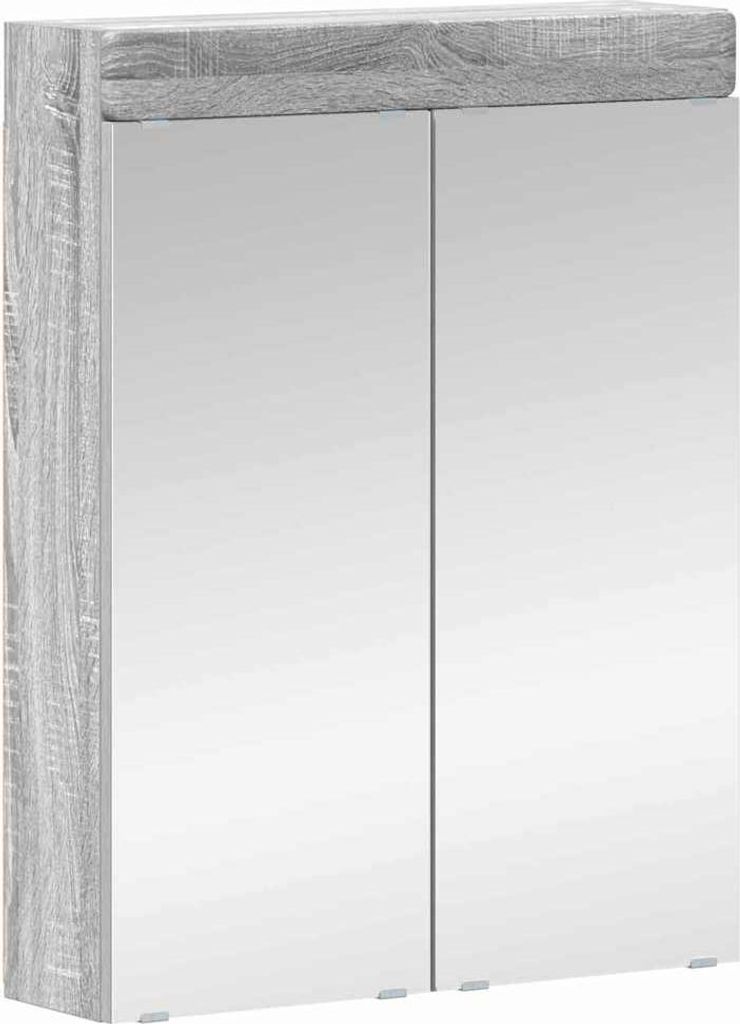 Möbel Badezimmerspiegelschrank TULUM Graues Sonoma 60 x 16,5 x 78 cm - Spiegelschränke CLORIS2147244