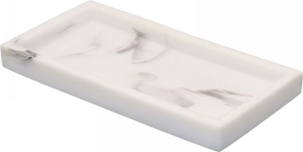 Badezimmertablett – Mini-Waschbecken-Organizer – rechteckiges Tablett/Teller/Schmuckhalter aus Kunstharz für Stoffe, Kerzen, Seife, Handtüche...