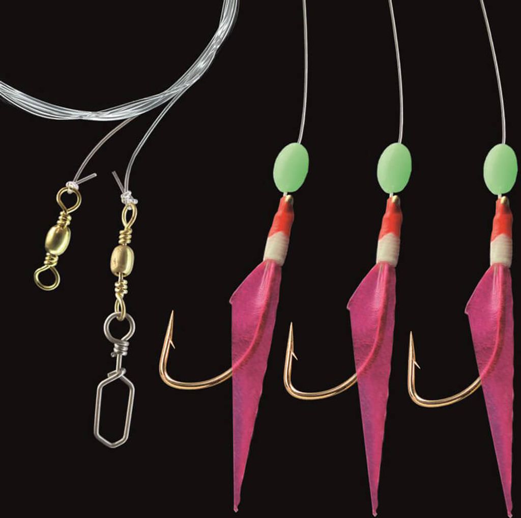 Jenzi Norwegen-Paternoster mit Fischhaut 140cm Pink #7/0