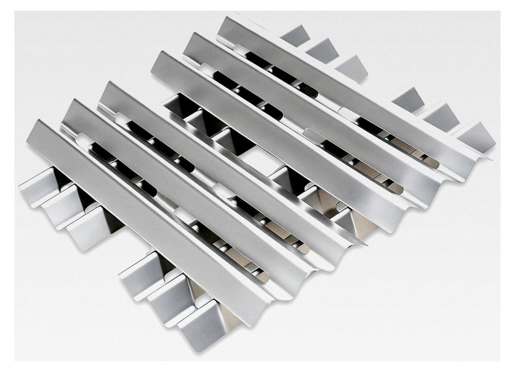 Edelstahl Brennerabdeckung Heizplatte 41,9 x 15,3 cm für Napoleon Gasgrill, 4 Stück